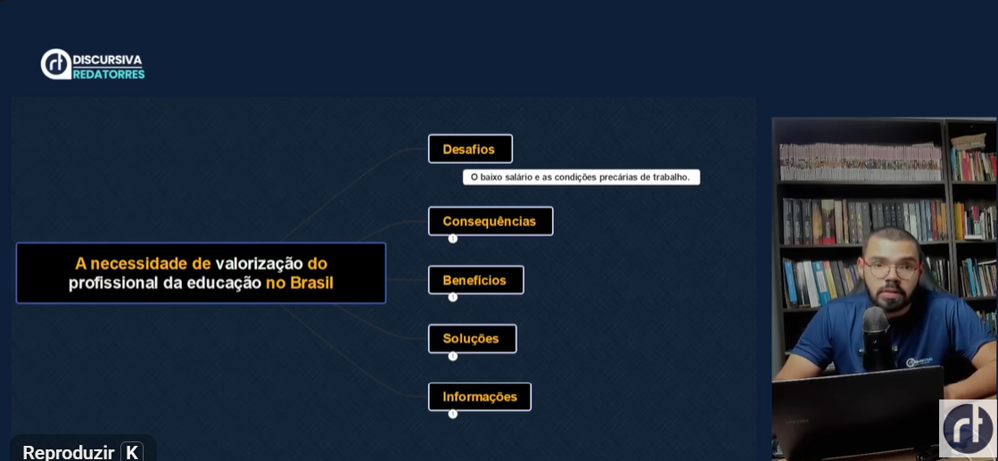 Print de uma aula do Discursiva PND dentro da plataforma